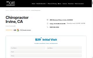 The Joint Chiropractic website