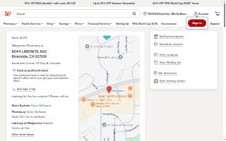 Walgreens Pharmacy website