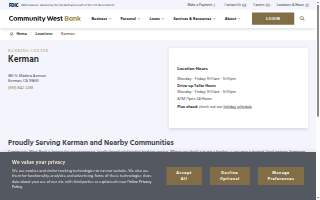 Community West Bank of Kerman website