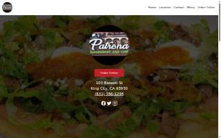La Patrona Restaurant Y Cafe website