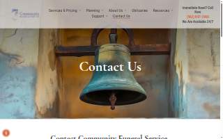 Community Funeral Service of La Habra website