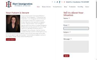 Hart Immigration of La Habra website