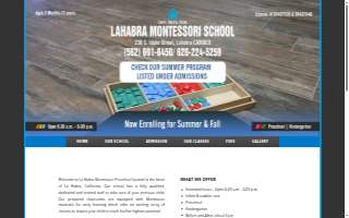La Habra Montessori Preschool website