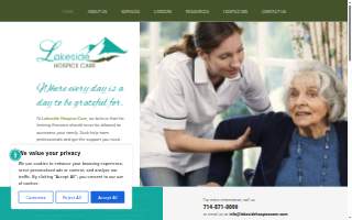 Lakeside Hospice Care website