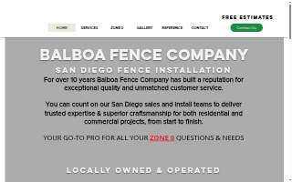 Balboa Fence Company website