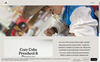 Cozy Cubs Preschool website