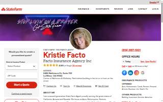 Kristie Facto - State Farm Insurance Agent website