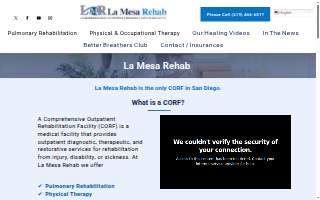 La Mesa Rehab website