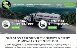 Modern Septic Service website