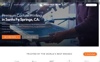French Press Custom Apparel Printing & Design website