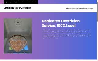 La Mirada 24 Hour Electrician Services website