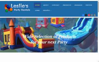 Lesliespartyrental of La Mirada website