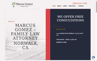 Marcus Gomez Law Offices - Family Law, Divorce & Child Custody Attorney Norwalk of La Mirada website