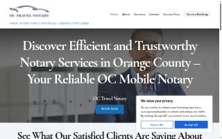 OC Travel Notary website