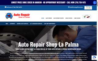 Auto Repair Shop La Palma website