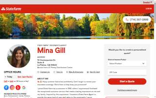 Mina Gill - State Farm Insurance Agent website