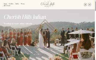 Cherish Hills (Wedding Venue) website