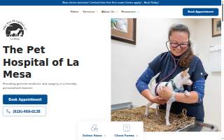 The Pet Hospital of La Mesa website
