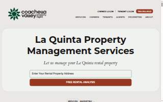 Coachella Valley Property Management of La Quinta website
