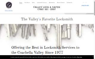 Valley Lock and Safe website