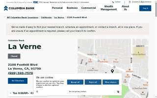 Columbia Bank of La Verne website