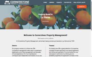Cornerstone Property Management website