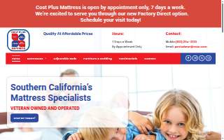 Cost Plus Mattress website