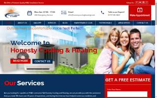 Honesty Cooling & Heating website