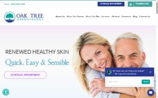 Oak Tree Dermatology website