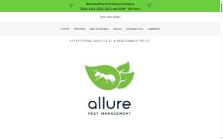 Allure Pest Management of Ladera Ranch website