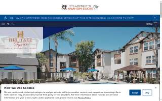 Heritage Square Senior Apartment Homes website