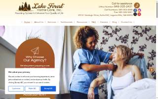 Lake Forest Home Care of Ladera Ranch website