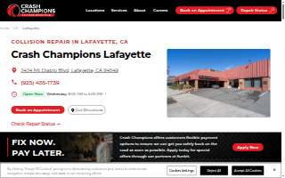 Crash Champions Collision Repair Lafayette website