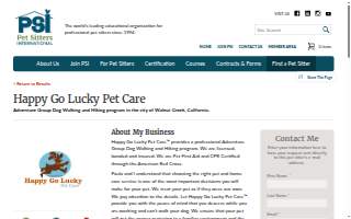 Happy Go Lucky Pet Care website