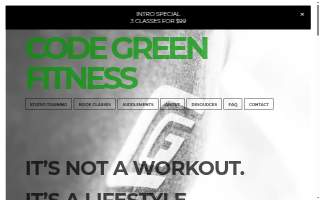 Code Green Fitness website