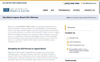 Hart Levin - Orange County DUI Lawyers website