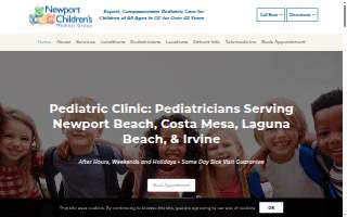Newport Children's Medical Group of Laguna Beach website