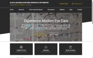 Alicia Valencia Eyecare Center website