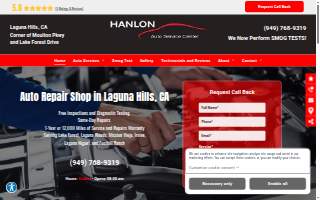Hanlon Auto Service Center website