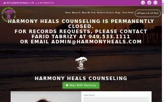 Harmony Heals website