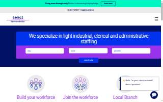 Select Staffing / Resource MFG website