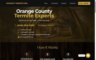 Kickout Termite Inc. website