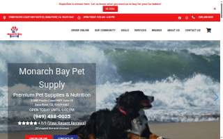 Monarch Bay Pet Supply website