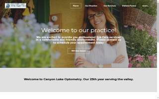Canyon Lake Optometry website