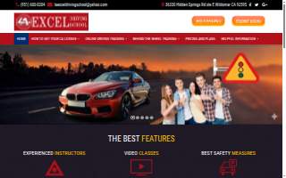 LA Excel Driving School of Lake Elsinore website