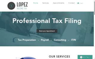 Lopez Income Tax Services website