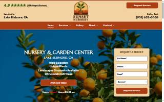 Sunset Nursery & Garden website