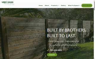 Very Good Fencing Inc of Lake Elsinore website
