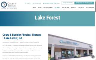 Coury & Buehler Physical Therapy of Lake Forest website