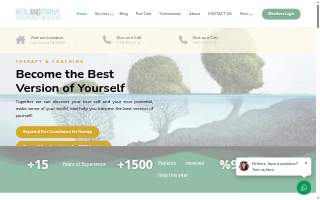 Heal And Thrive Psychotherapy & Coaching website